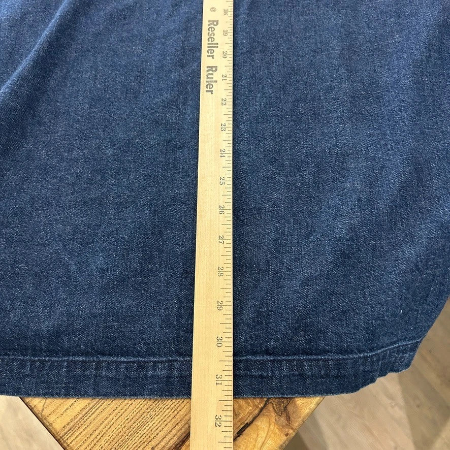 VINTAGE | Polo Sport Ralph Lauren Denim 1/4 Button Down Shirt sz XL