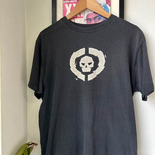 VINTAGE | CIRCA Skateboarding Faded Black Logo T-Shirt sz M Adult