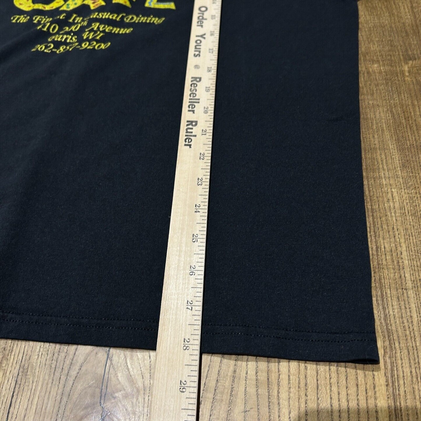 VINTAGE 90s | Paris Cafe Faded Black T-Shirt sz L