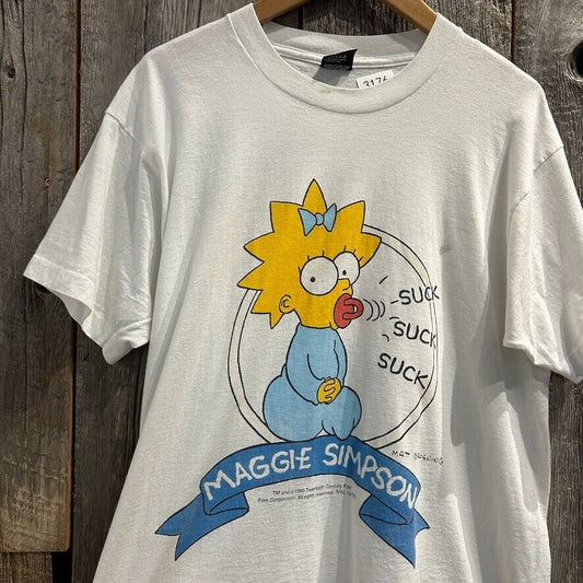 VINTAGE 90s | Maggie Simpson Suck Suck Suck T-Shirt sz L