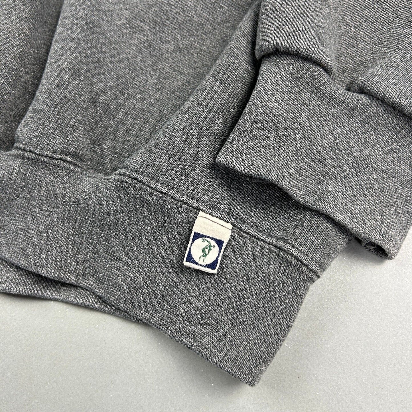 VINTAGE 90s Discus Athletic Faded Dark Grey Blank Crewneck Sweater sz XL Adult