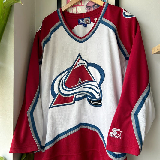 VINTAGE 90s | Colorado Avalanche STARTER Hockey Jersey sz L