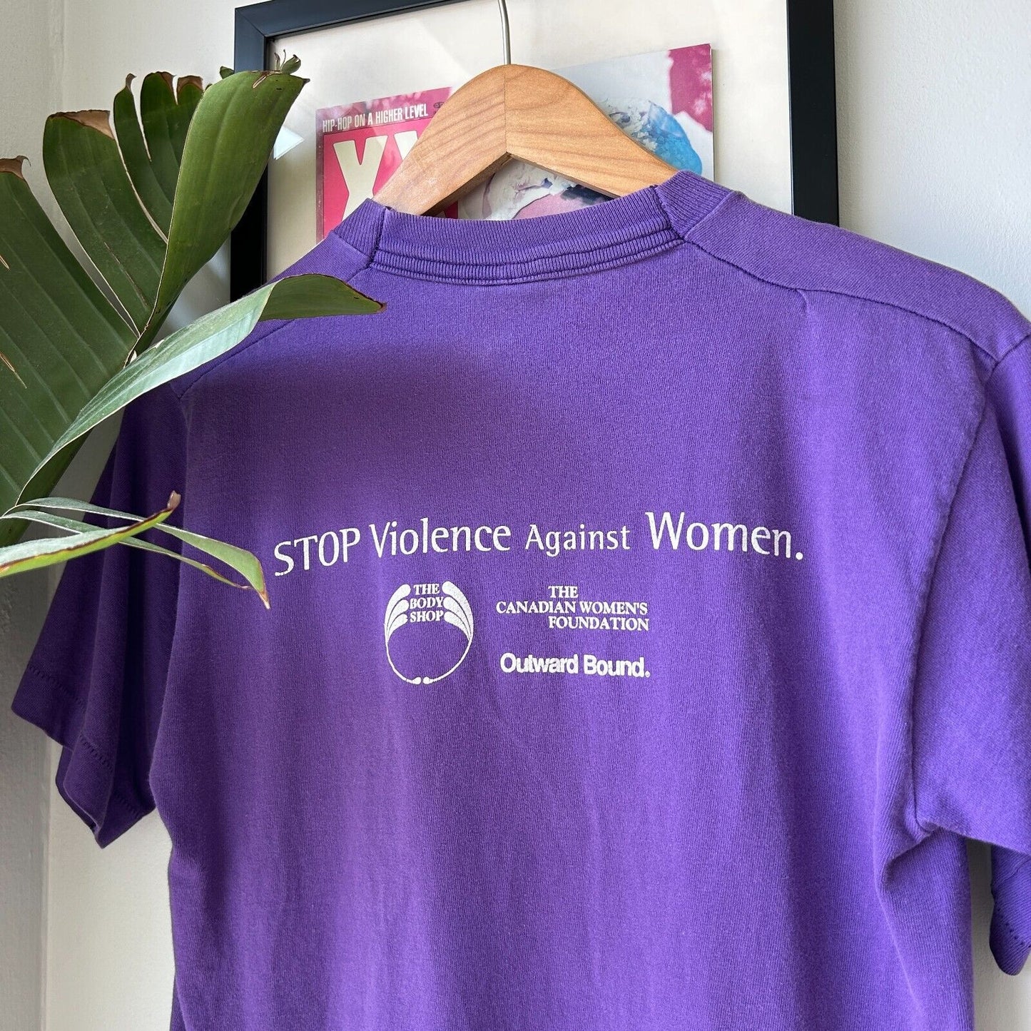 VINTAGE 90s | Stop Violence Against Women The Body Shop T-Shirt sz S