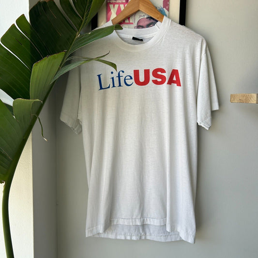 VINTAGE 80s 90s | Life USA T-Shirt sz M