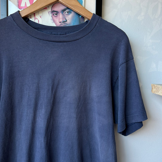 VINTAGE | Faded Navy Blank T-Shirt sz M
