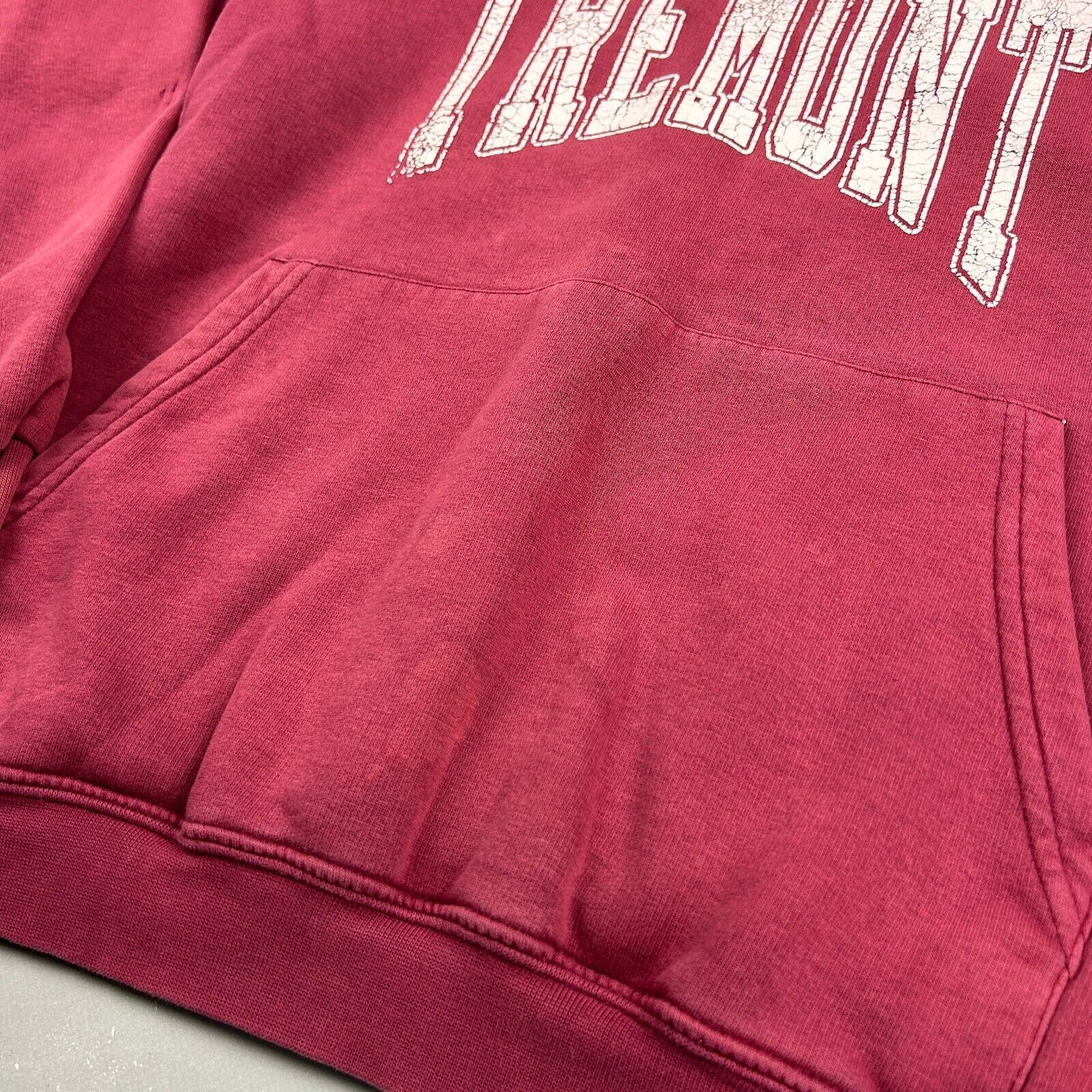 VINTAGE 90s Tremont Faded Red Hoodie Sweater sz Large Mens
