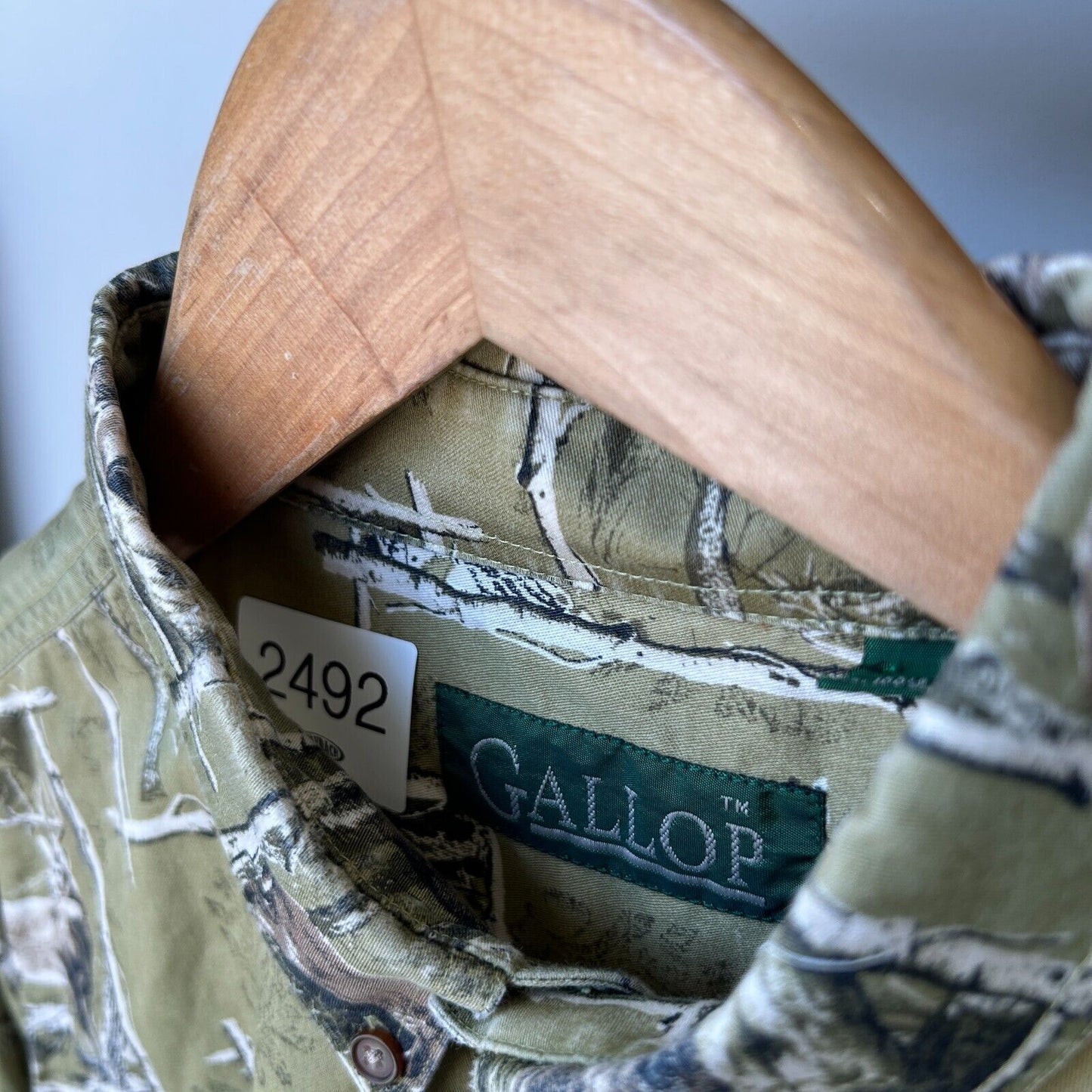 VINTAGE | Gallop Nature Deer Short Sleeve Button Down Shirt sz L