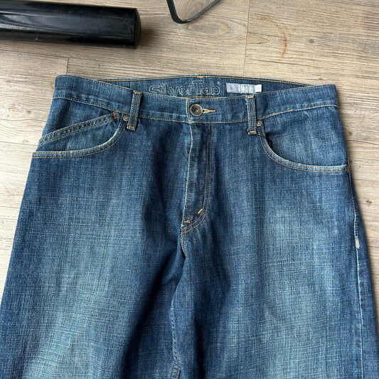 VINTAGE | SIlverTab Baggy Dark Wash Blue Jeans Pants sz W35 L32
