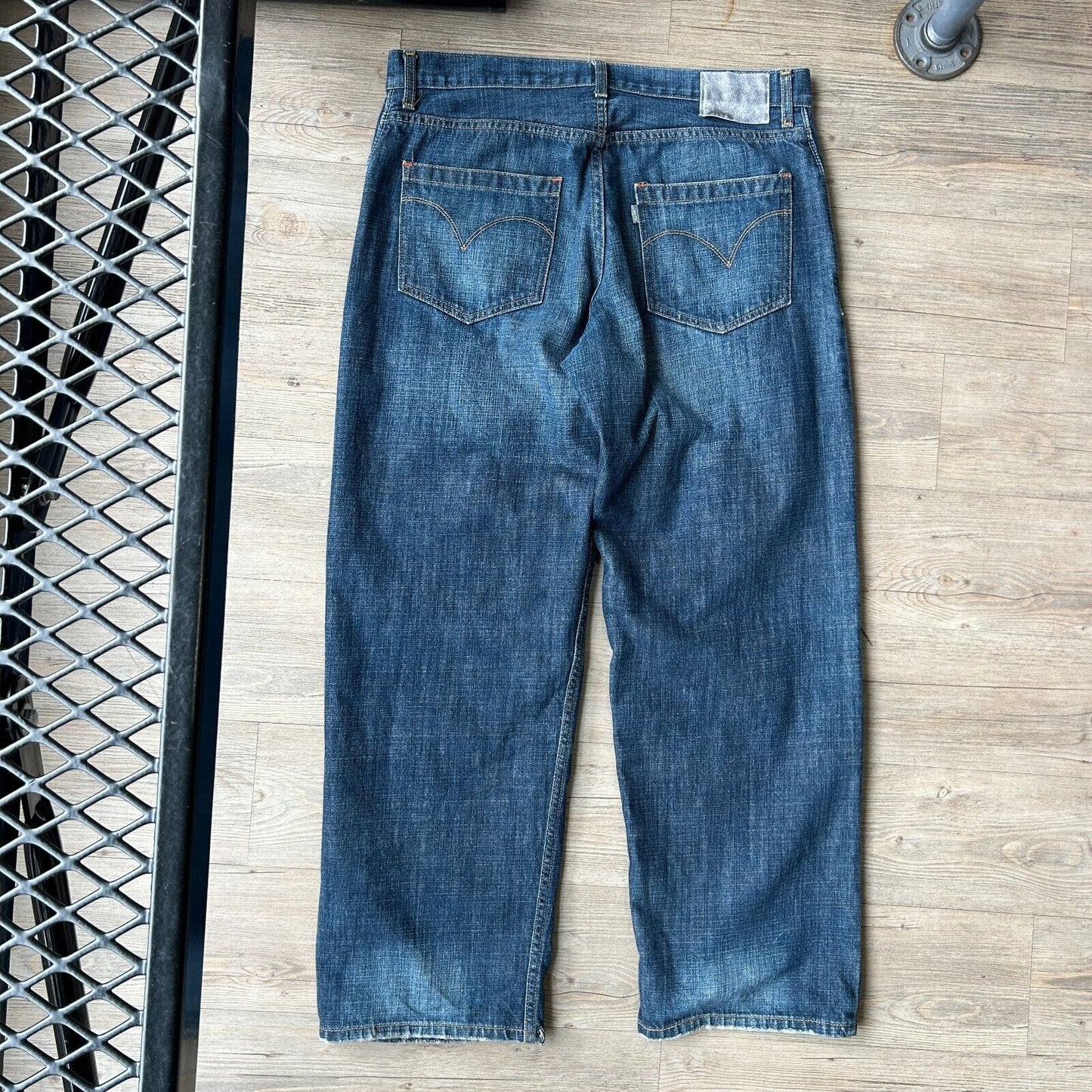 VINTAGE | SIlverTab Baggy Dark Wash Blue Jeans Pants sz W35 L32