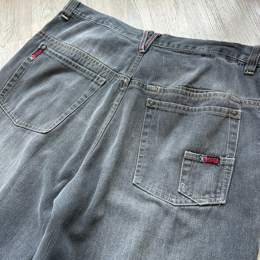 VINTAGE Y2K | Mecca Faded Black Baggy Jean Shorts sz W40