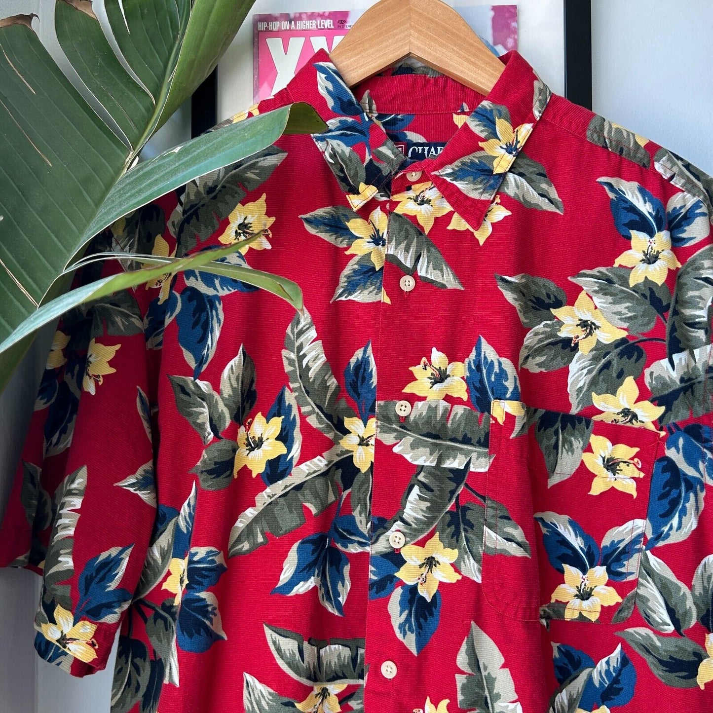 VINTAGE | Chaps RL Hawaiian Short Sleeve Button Down Shirt sz L-XL