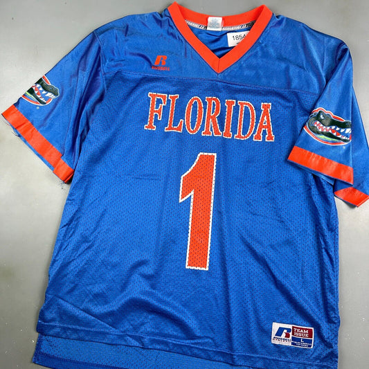 VINTAGE | Florida GATORS Russell Athletic #1 Football Jersey sz L Adult