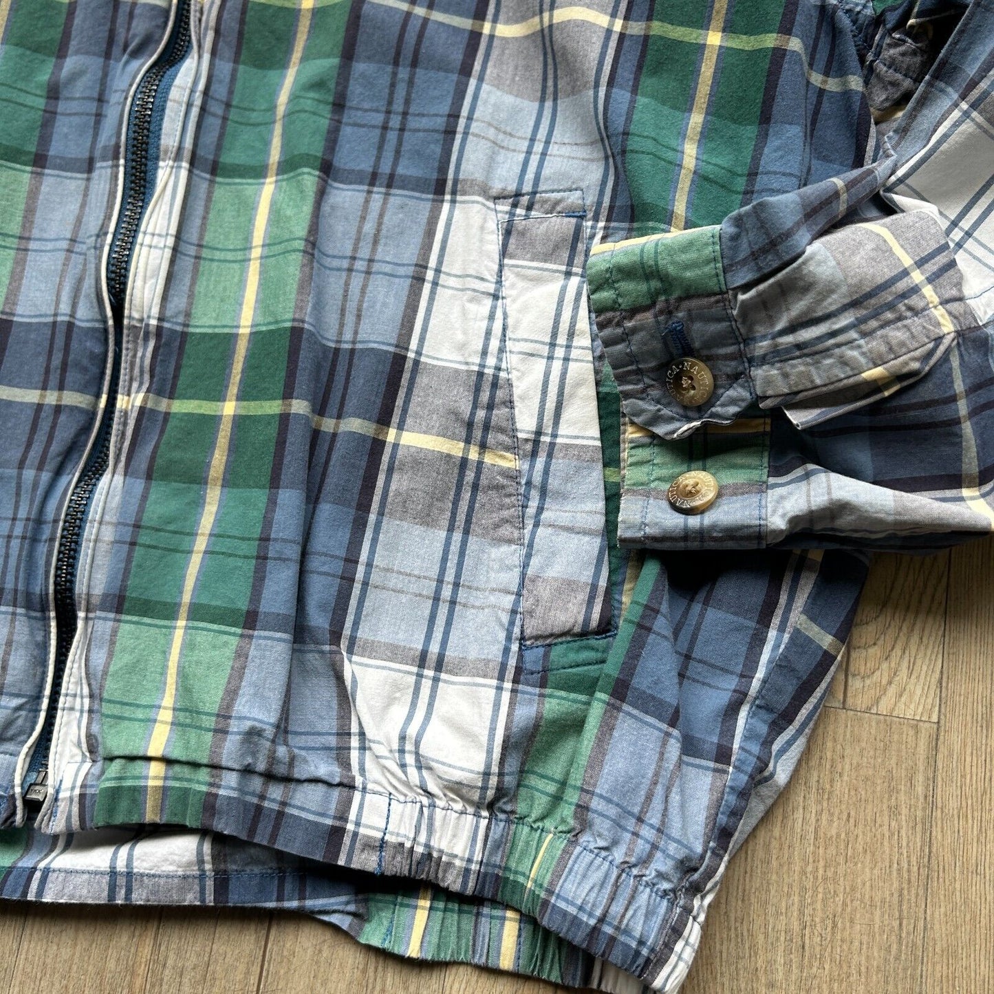 VINTAGE | Nautica Pastel Plaid Harrington Jacket sz M Adult