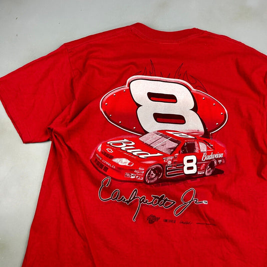 VINTAGE | BUDWEISER Racing Earnhardt Jr. Nascar T-Shirt sz L Men Adult