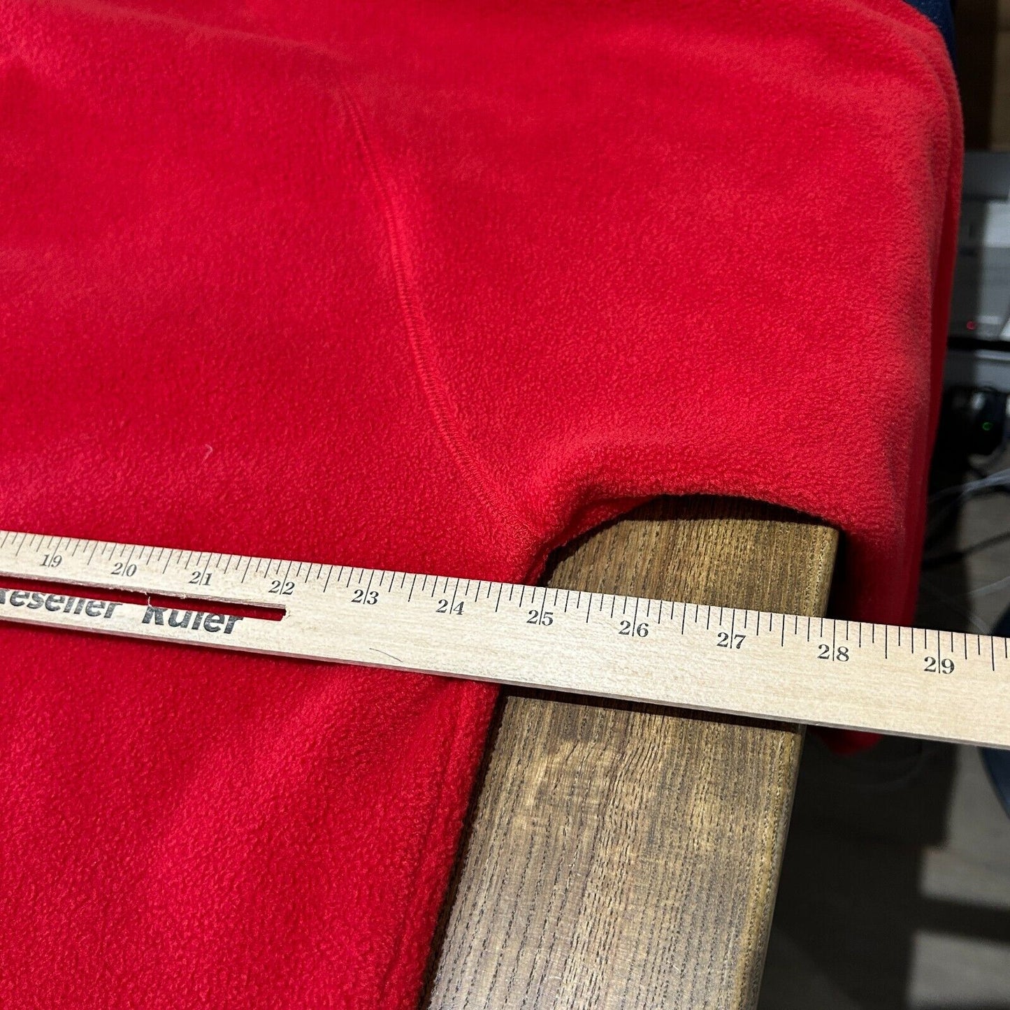 VINTAGE | GAP 1/4 Zip Red Striped Fleece Sweater sz XL
