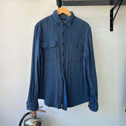 POLO Ralph Lauren | Plaid Double Sided Flannel Vintage Button Down Shirt sz M/L