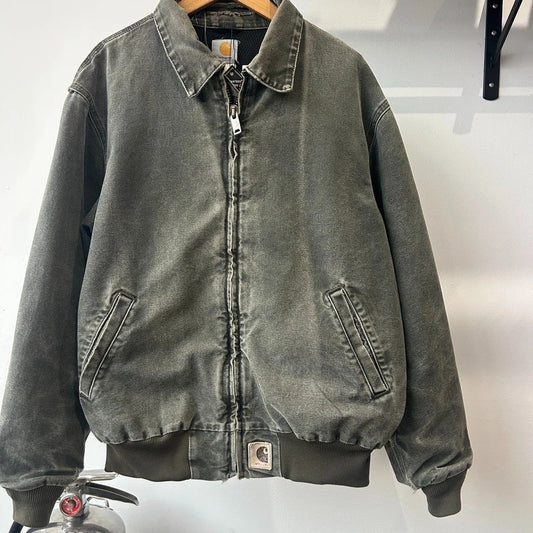 VINTAGE | Carhartt J102 Faded Moss Santa Fe Bomber Jacket sz L