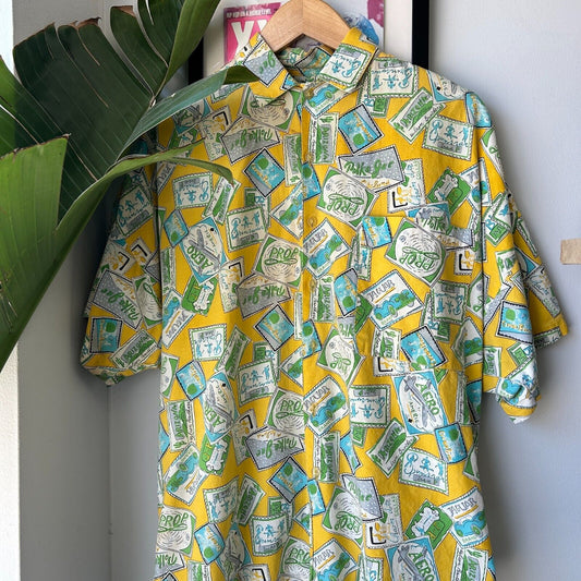 VINTAGE 90s | Dont Stop Short Sleeve Button Down Shirt sz M