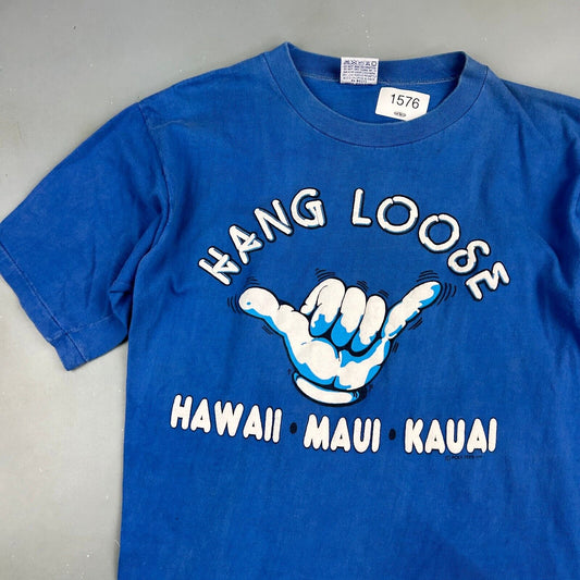VINTAGE 80s | Hang Loose Hawaii Surfing T-Shirt sz XS-S Men Adult