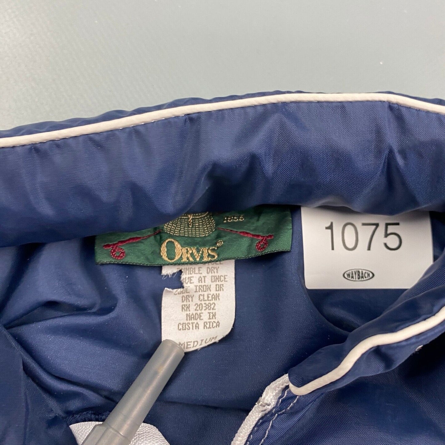 VINTAGE 90s ORVIS Navy Light Windbreaker Jacket sz Medium Men Adult
