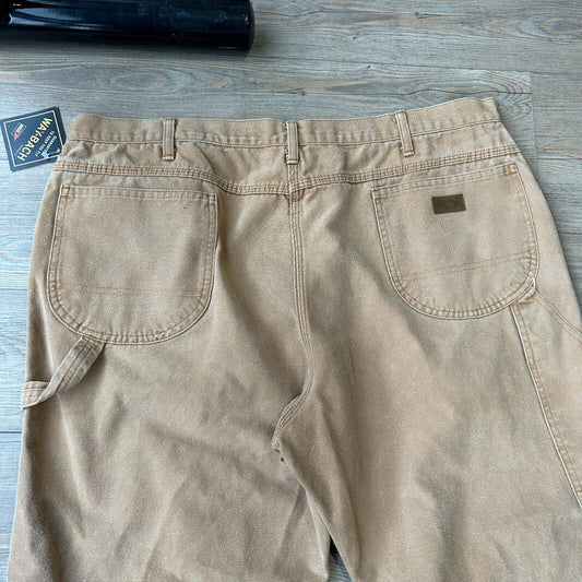 VINTAGE 90s | DICKIES Sun Faded Tan Workwear Carpenter Pants sz W42 L25