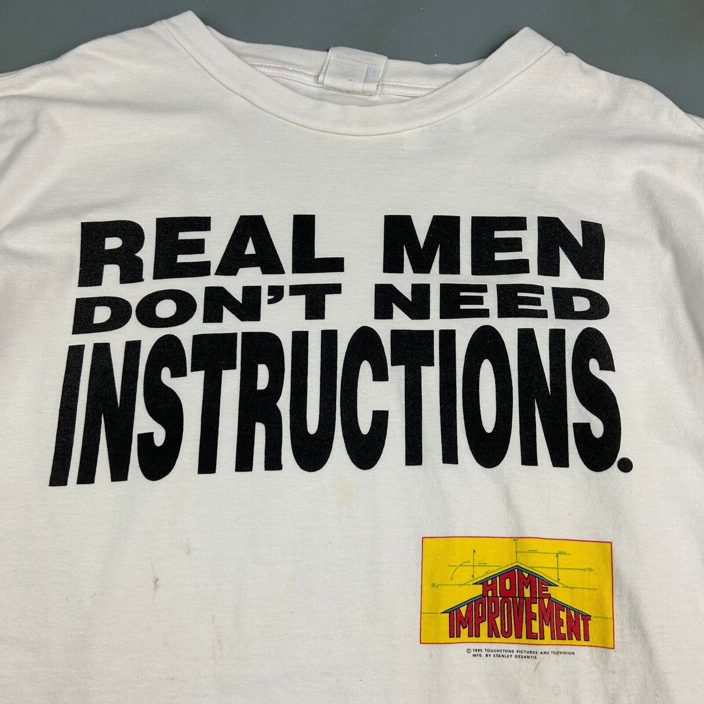 VINTAGE 1995 | Real Men Dont Need Instructions Home Improvement T-Shirt sz XL