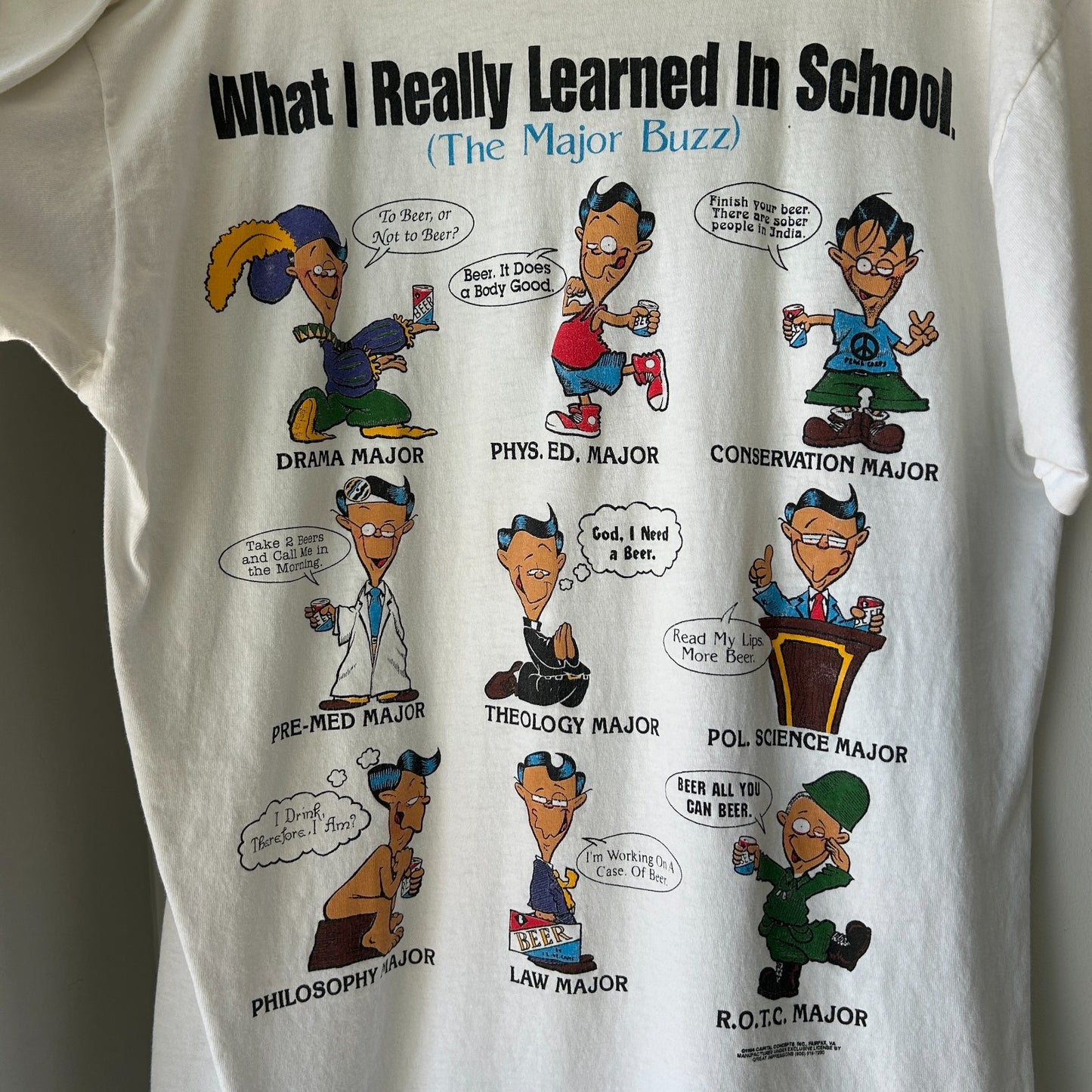 VINTAGE 90s | What I Really Learned In School Thrashed T-shirt sz L