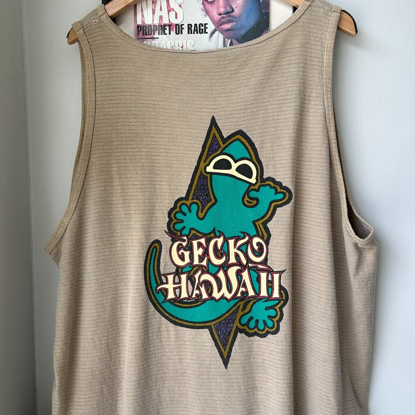 VINTAGE 90s | Gecko Hawaii Tank Shirt sz XL