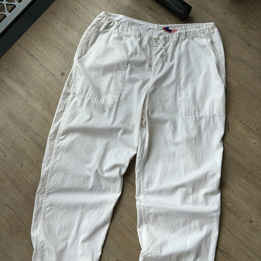 VINTAGE 90s | UFO White Cotton Parachute Baggy Pants sz OneSize
