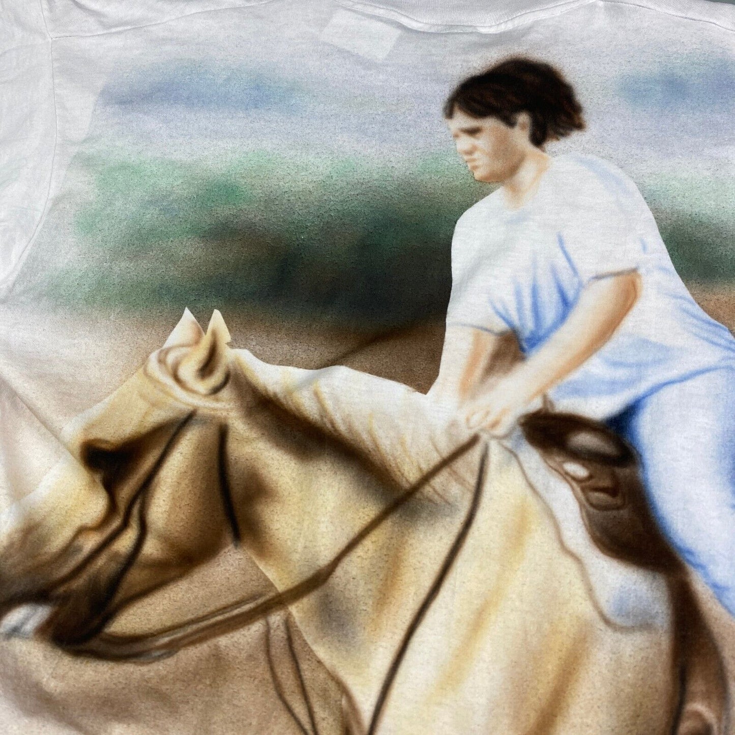 VINTAGE 1993 Canadian Equestrian Team Airbrushed T-Shirt sz XL Adult