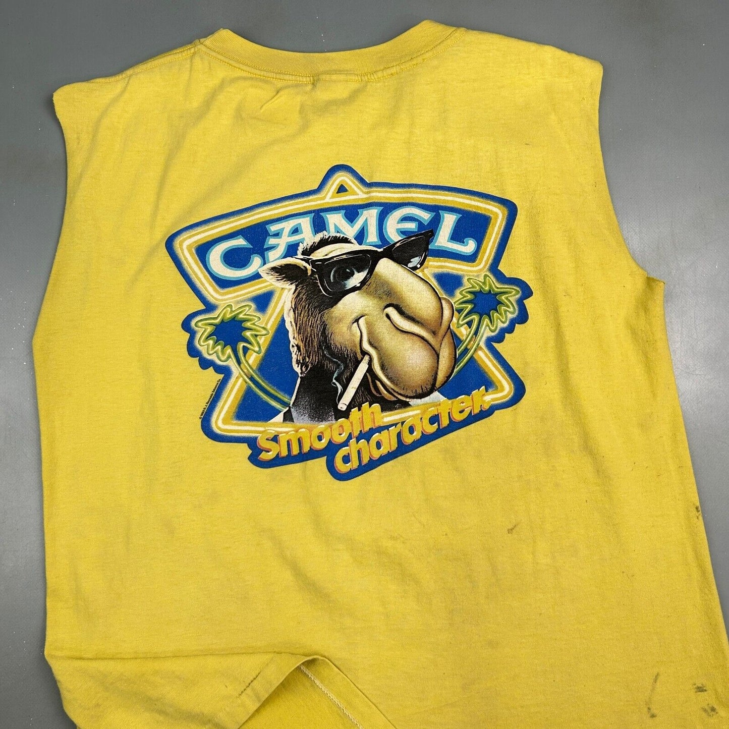 VINTAGE 80s | Joe CAMEL Smooth Character Sleeveless T-Shirt sz XL Men Adult