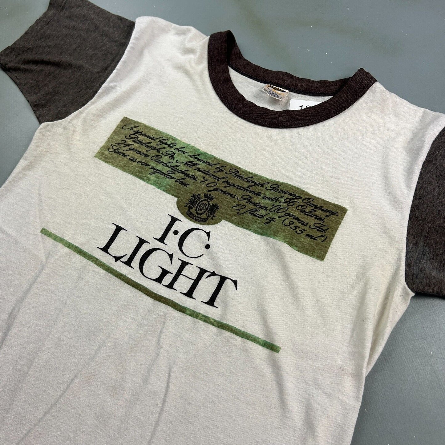 VINTAGE 70s | I.C Light Trench T-Shirt sz M Adult
