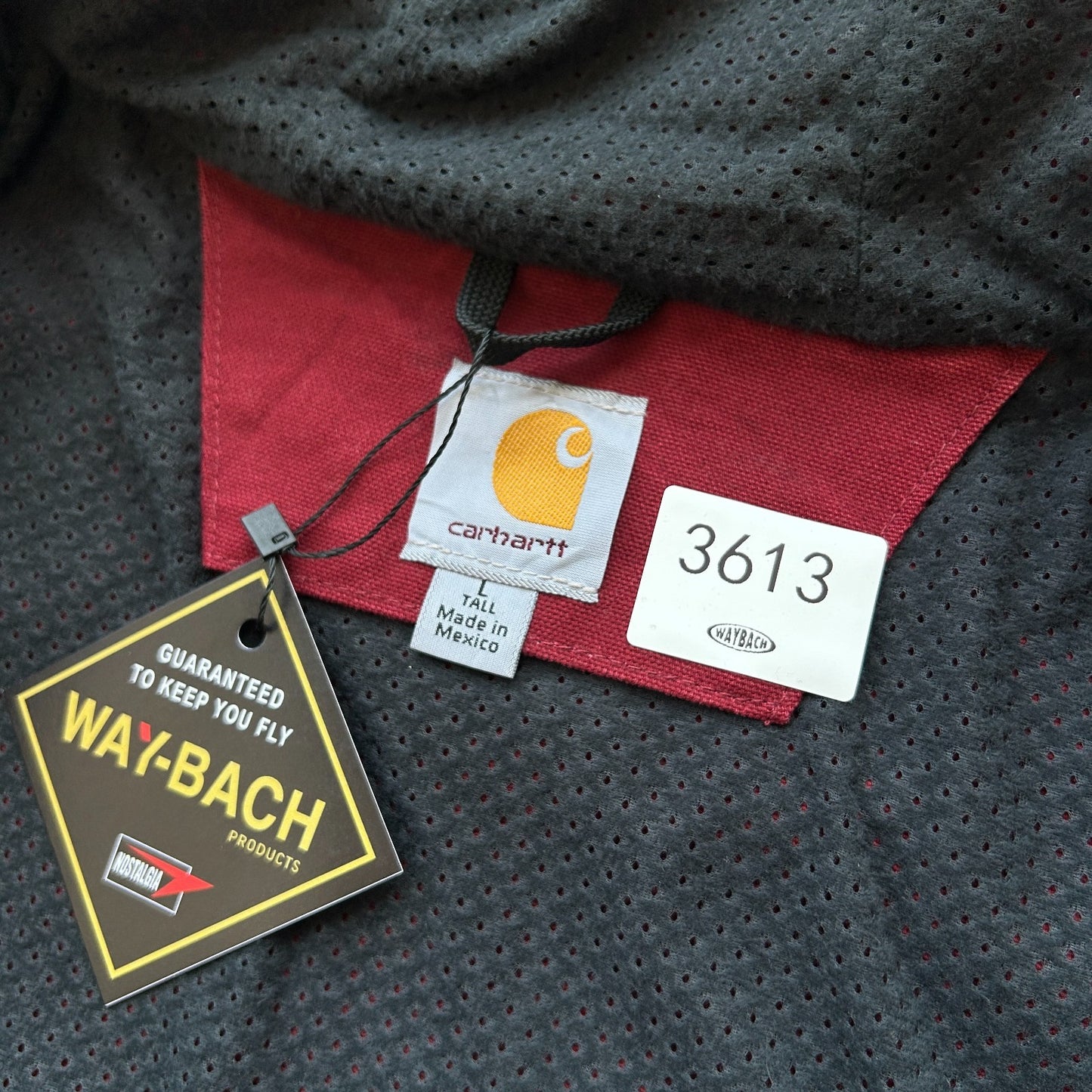 VINTAGE | Carhartt Dark Red Zip Hooded Jacket sz L