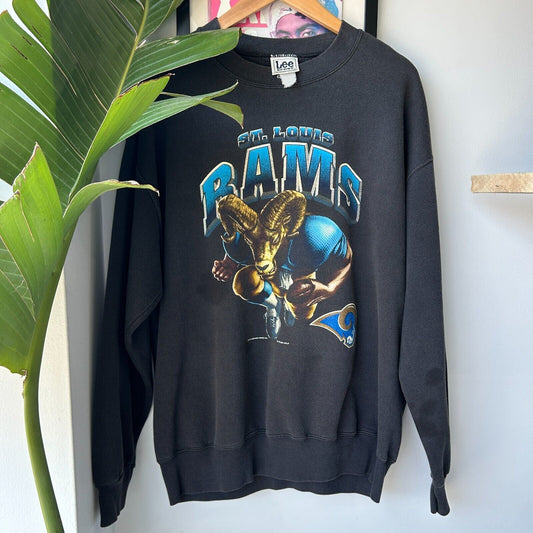 VINTAGE | St. Louis Rams Football Crewneck Sweater sz L Adult