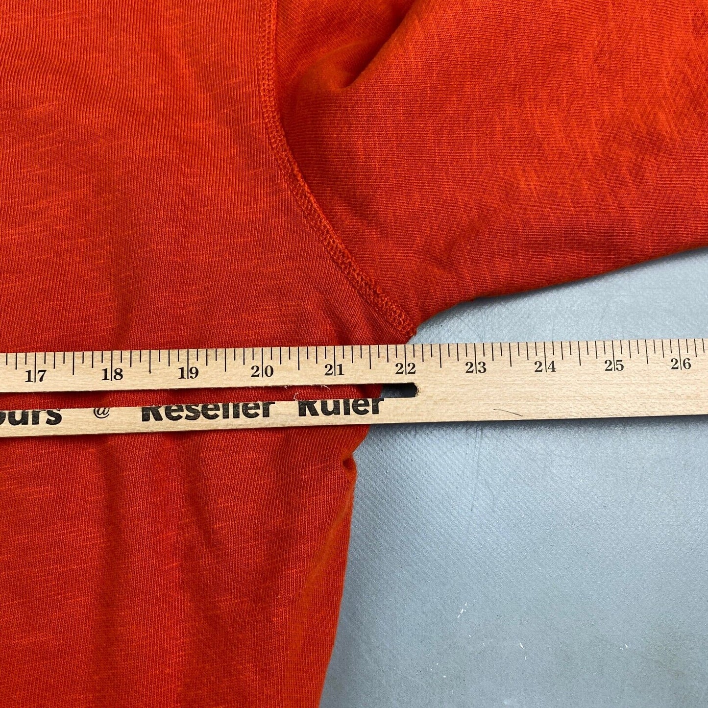 VINTAGE Ralph Lauren POLO Orange Thermal Lined Crewneck Sweater sz Large Adult