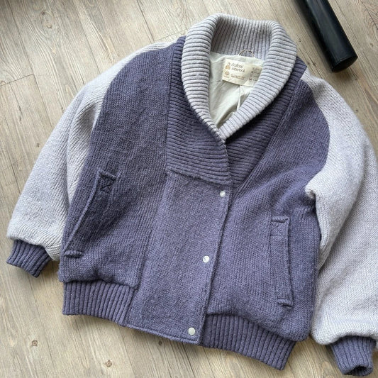 VINTAGE | Alafoss Icewool Nordic Cardigan Knit Sweater Jacket sz S/M