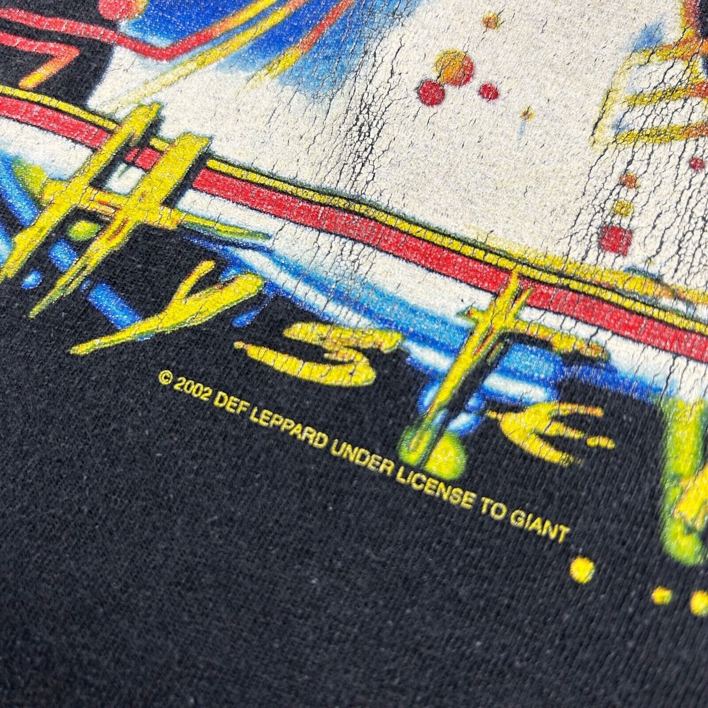 VINTAGE 2002 Def Leppard Hysteria Giant Band T-Shirt sz Large Adult