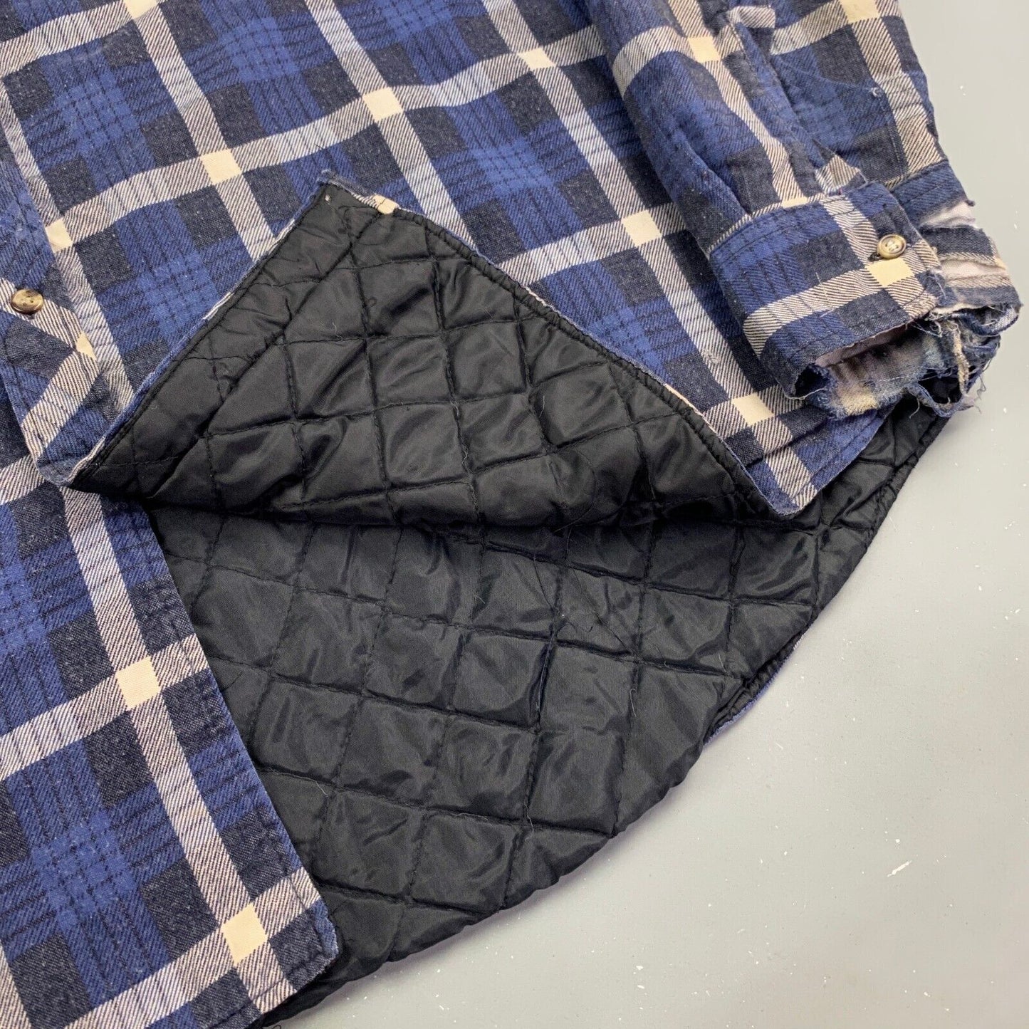 VINTAGE 90s Outdoor Exchange Plaid Lined Flannel Button Up Shirt sz XL Adult