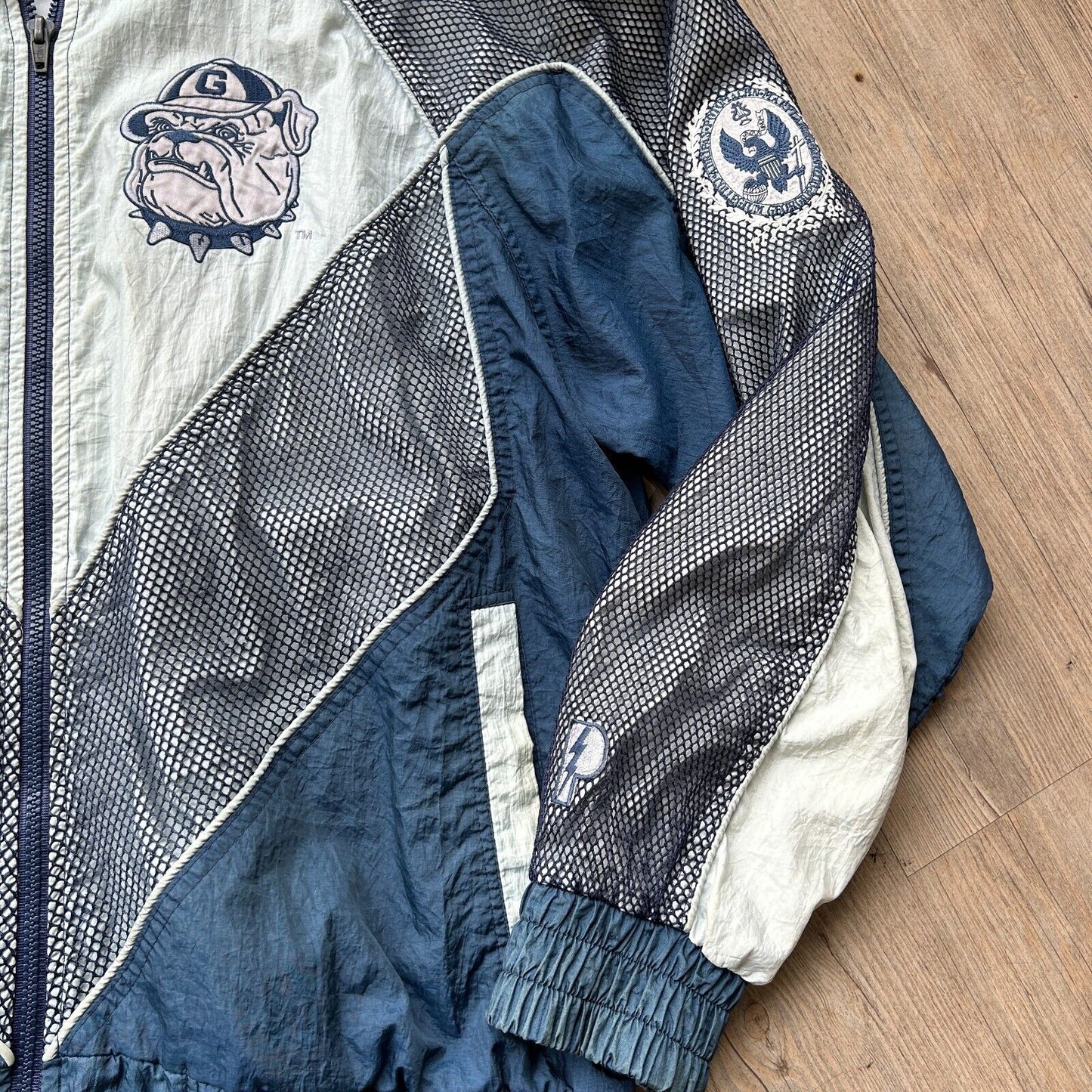 VINTAGE 90s | Georgetown Hoyas Pro Player Mesh Panel Jacket sz L