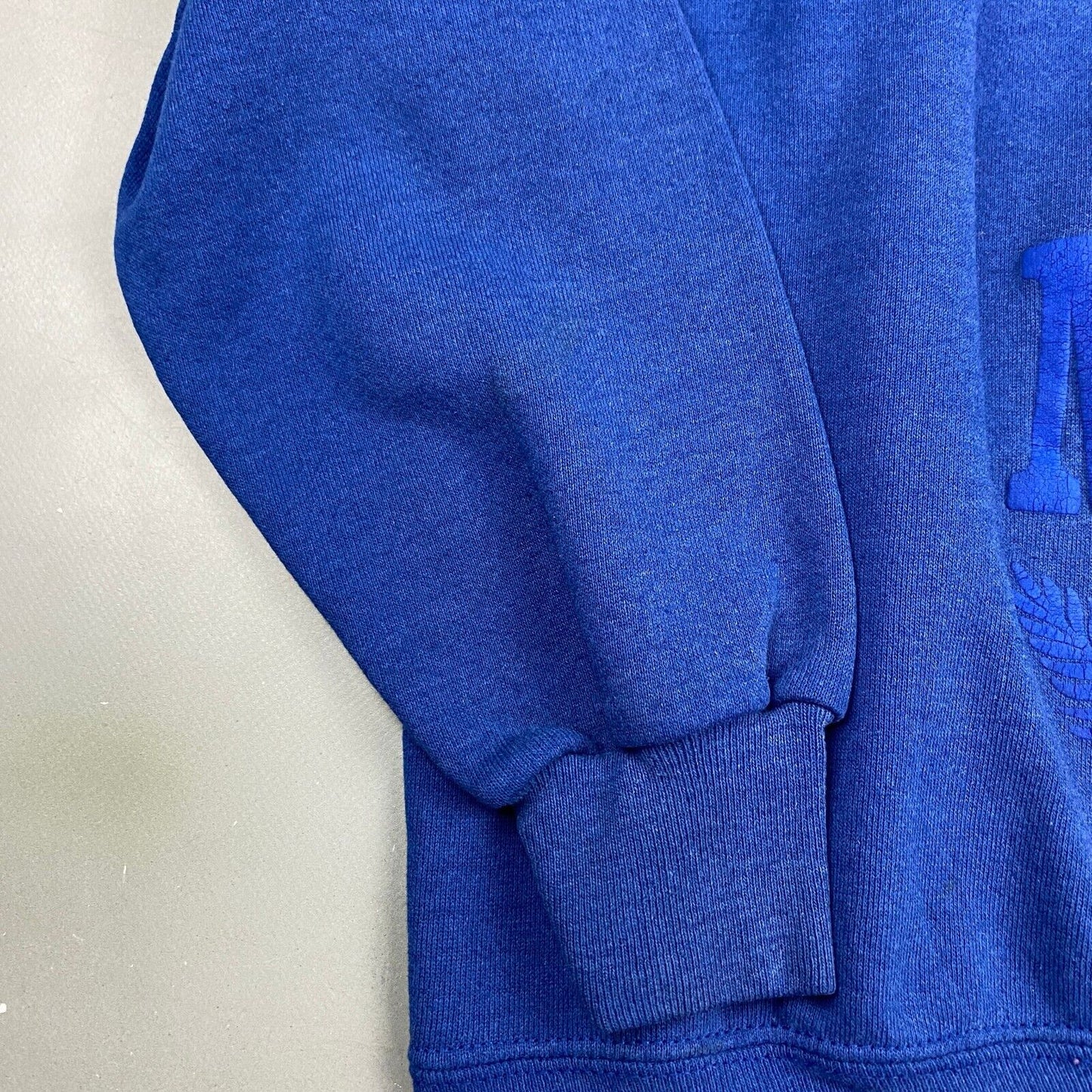 VINTAGE 80s Minocqua Bay Blue Crewneck Sweater sz Large Men Adult