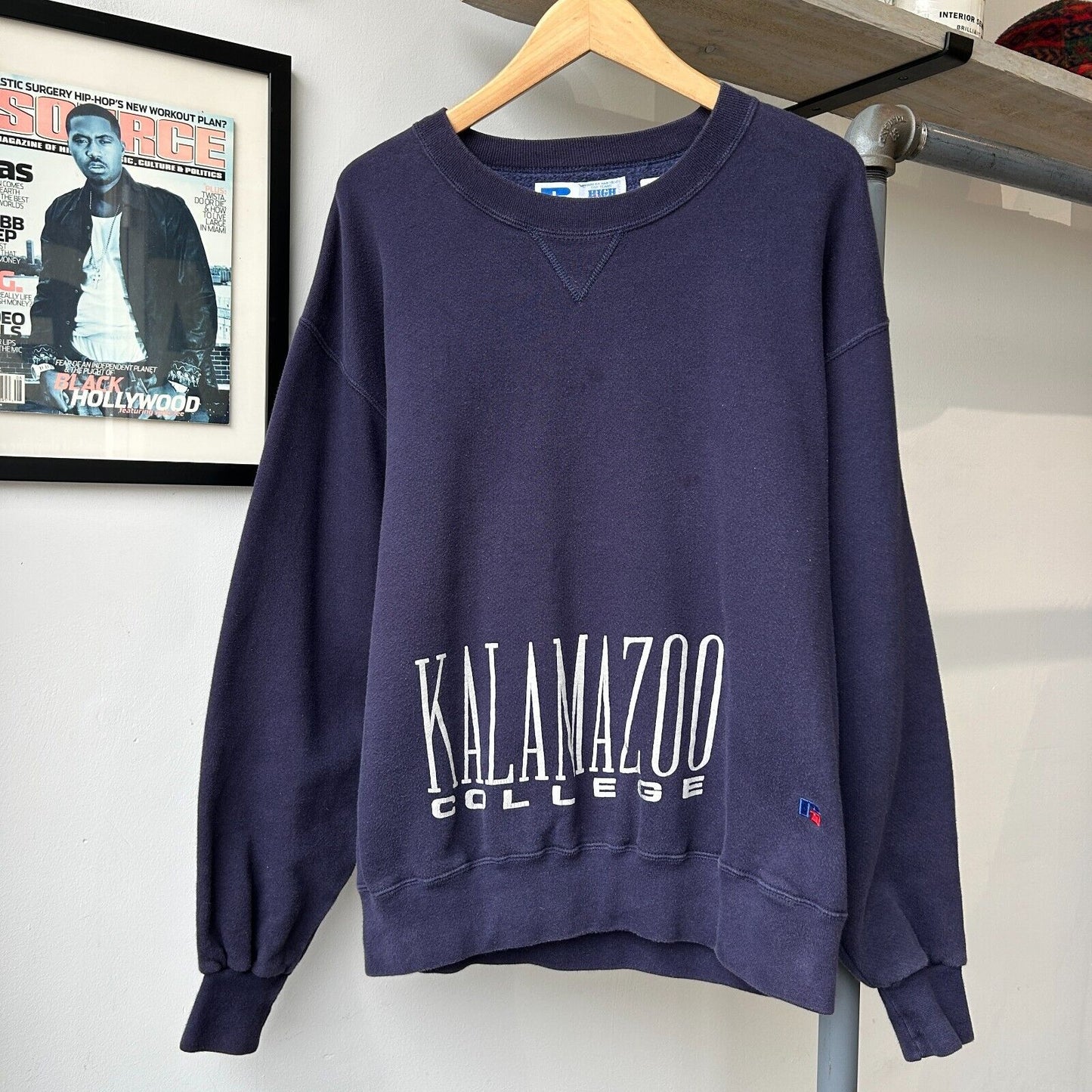 VINTAGE 90s | Kalamazoo College Russell Athletic Crew Sweater sz L