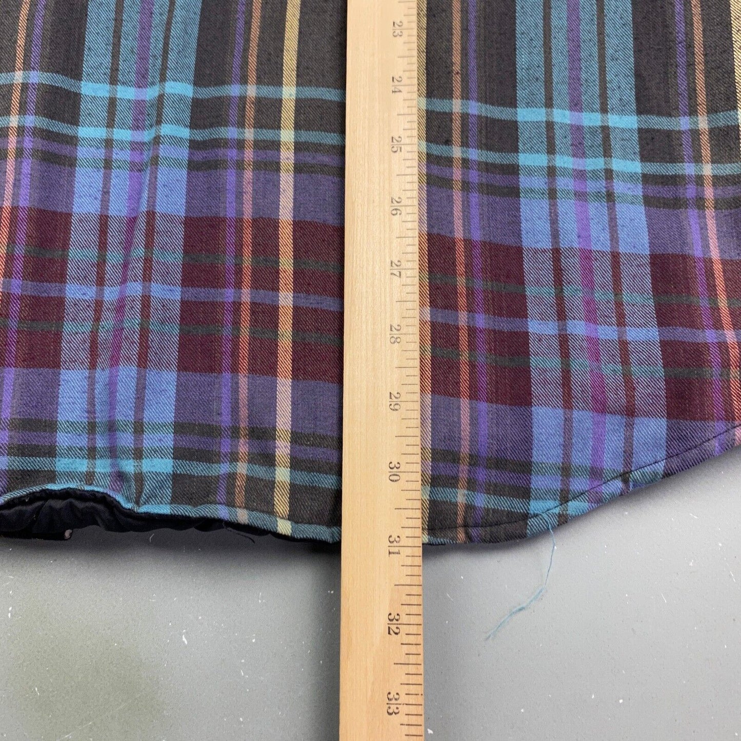 VINTAGE 90s Coleman Plaid Flannel Lined Button Up Shirt sz M-L Adult