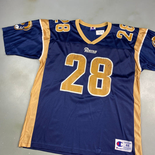 VINTAGE NFL LA Rams #28 Champion Football Jersey sz Large Adult