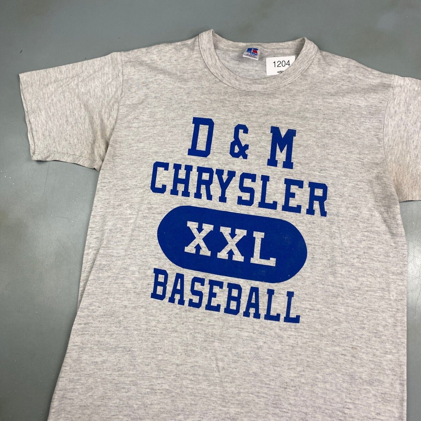 VINTAGE 90s D&M Chrysler XXL Baseball Russell T-Shirt sz Large Adult