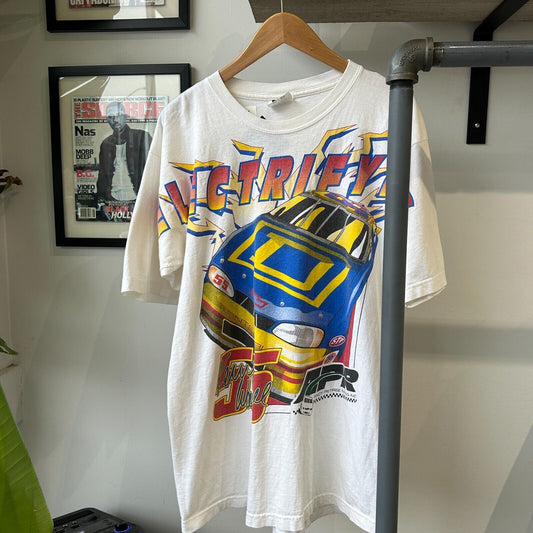 VINTAGE 90s | Nascar Electrified Racing Big Car Graphic T-Shirt sz L Adult