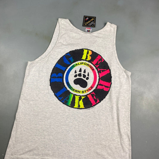 VINTAGE 90s Big Bear Lake California Sleeveless Tank T-Shirt sz Large Men Adult
