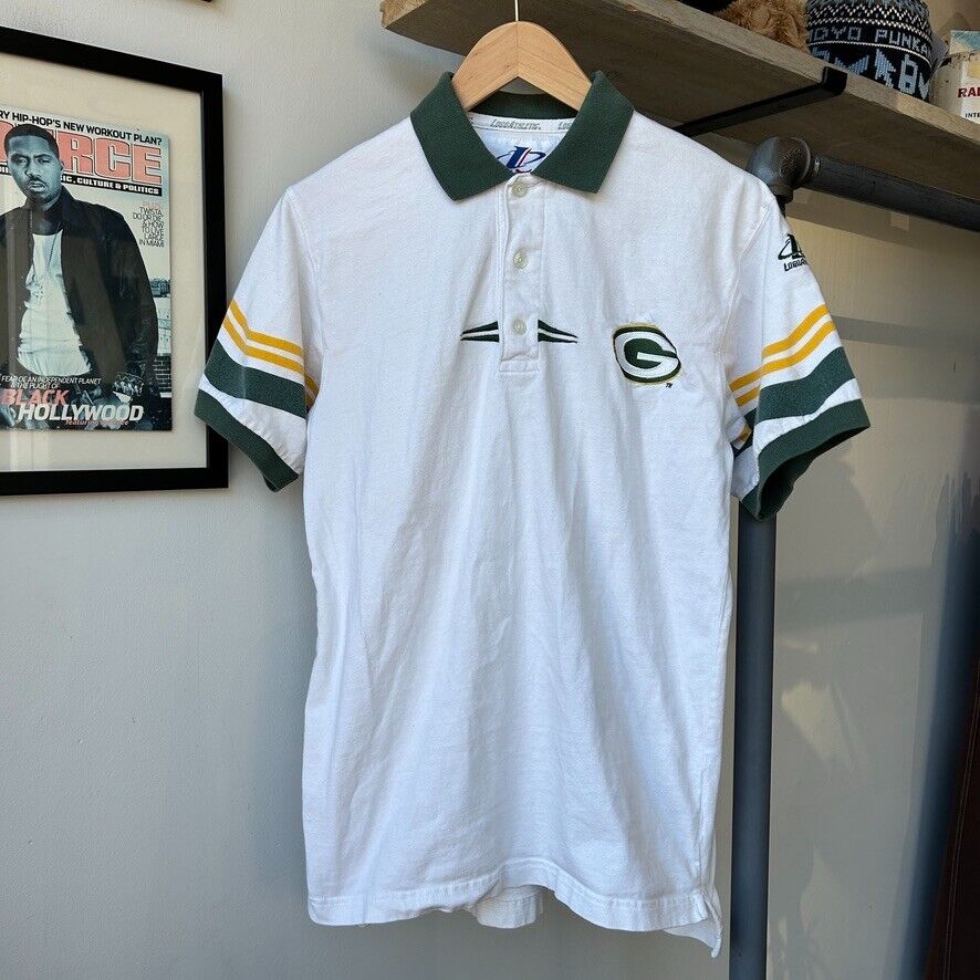 VINTAGE 90s | Green Bay Packers Logo Athletic Pro Line Polo Shirt sz M