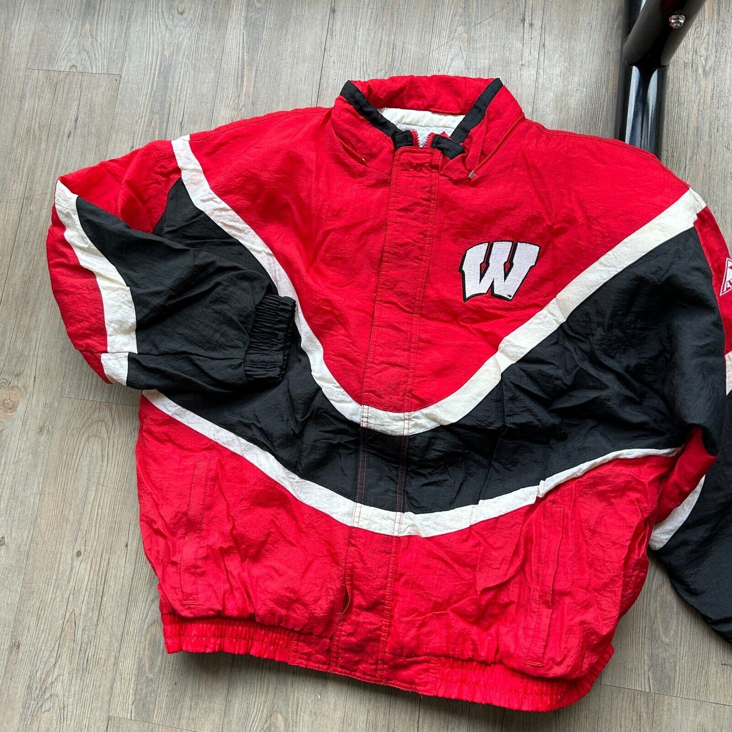 VINTAGE 90s | Wisconsin Badgers Apex One College Football Jacket sz XL Adult
