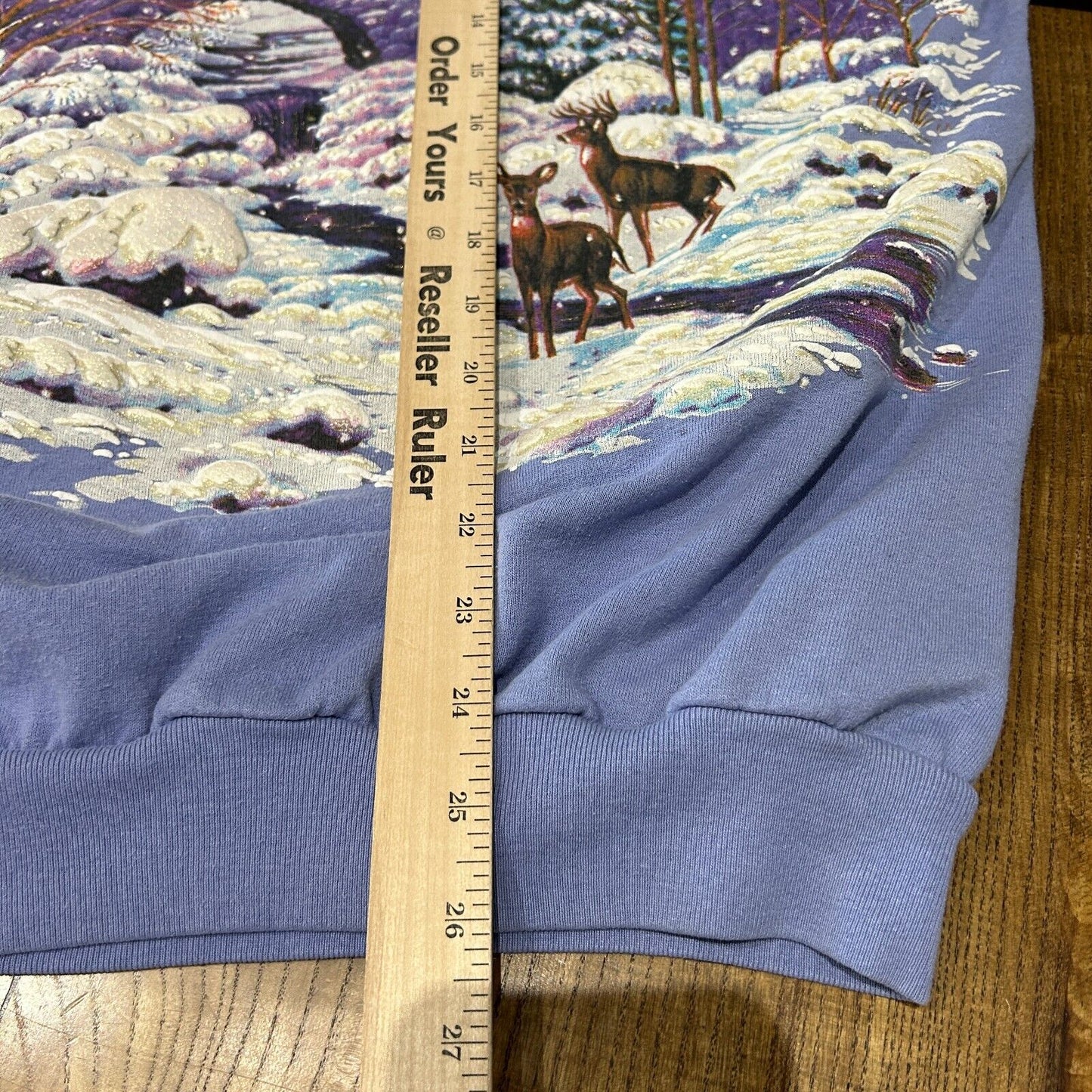 VINTAGE 90s | Winter Nature All Over Print Crew Sweater sz L