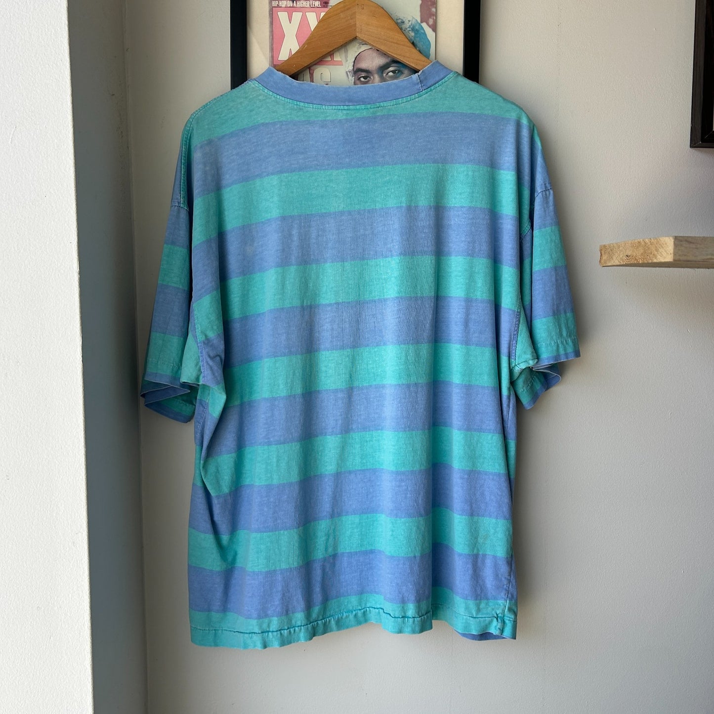 VINTAGE 80s | Gotcha Surfing Faded Striped T-Shirt sz L